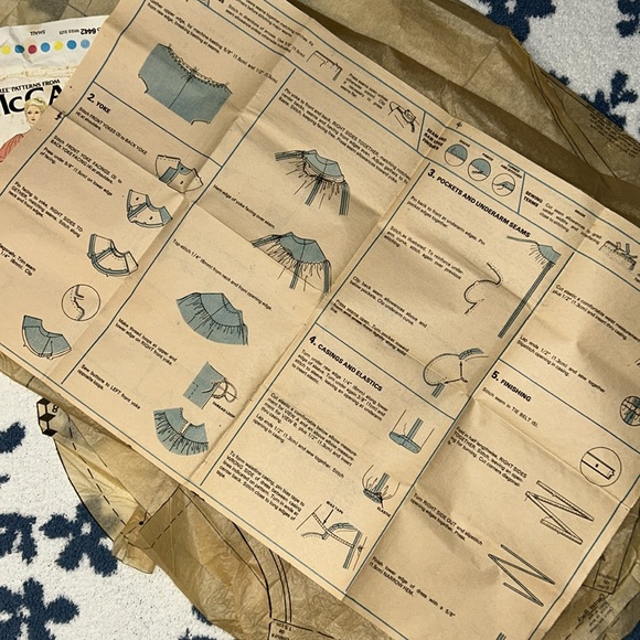 Vintage 1979 McCall’s sewing pattern 6442 pattern is cut - Picture 5 of 7